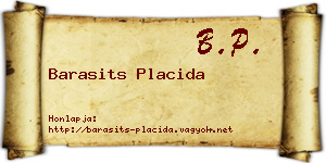 Barasits Placida névjegykártya